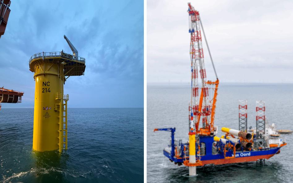 德國Nordseecluster海上風電項目完成首個渦輪機基礎安裝