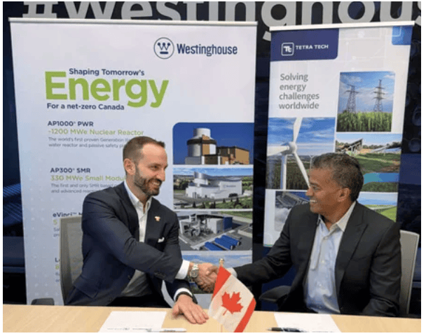 西屋電氣與加拿大Tetra Tech簽署核能合作協議，推進AP1000反應堆項目