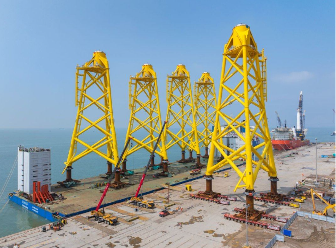 中國交付單機容量最大歐洲海上風電導管架